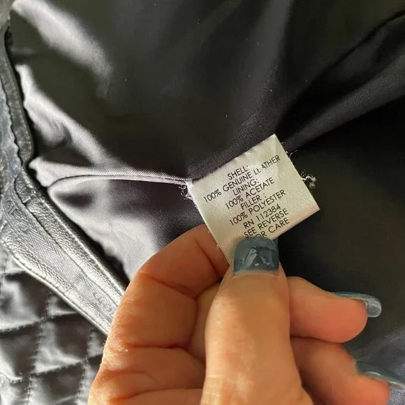 Calvin Klein Genuine Leather Trench Coat Women Small Black Classic Elegant Retro - Picture 7 of 15